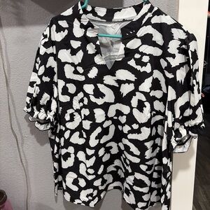 Black and White Women's Top